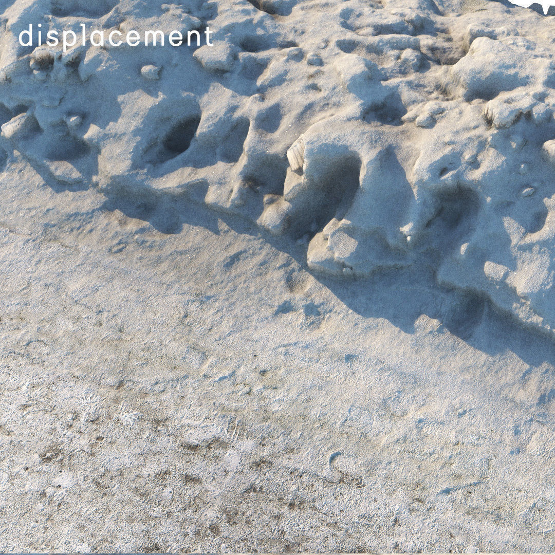 Seamless winter pavement Low-poly 3D model_1
