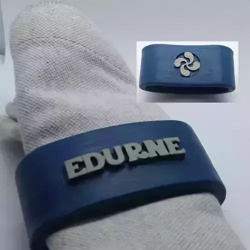 EDURNE 3D Napkin Ring with lauburu