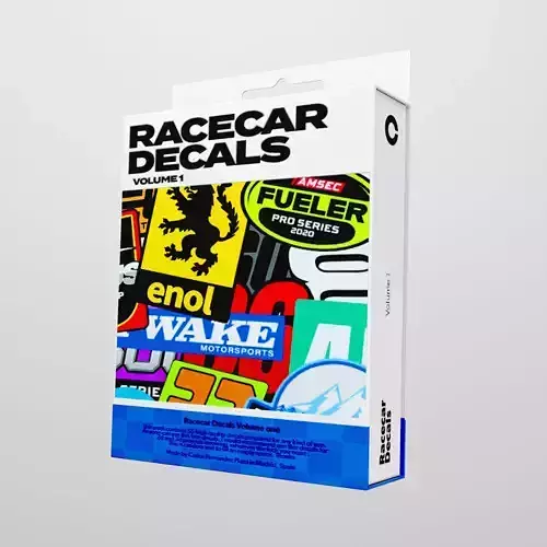 Race car Decals Free 3D model