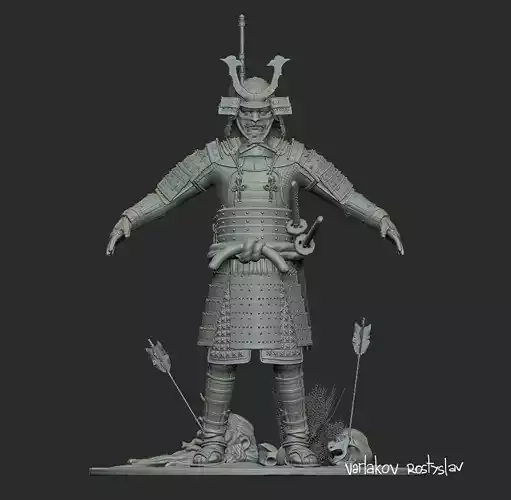 Samurai in armor