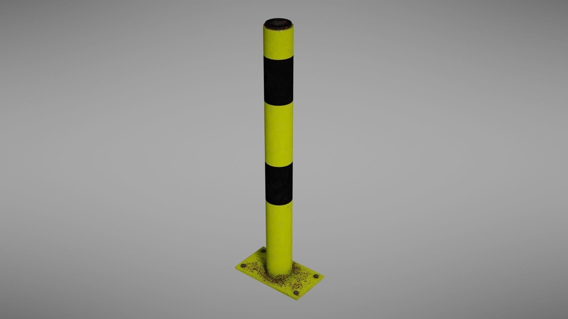Parking post Low-poly 3D model_21