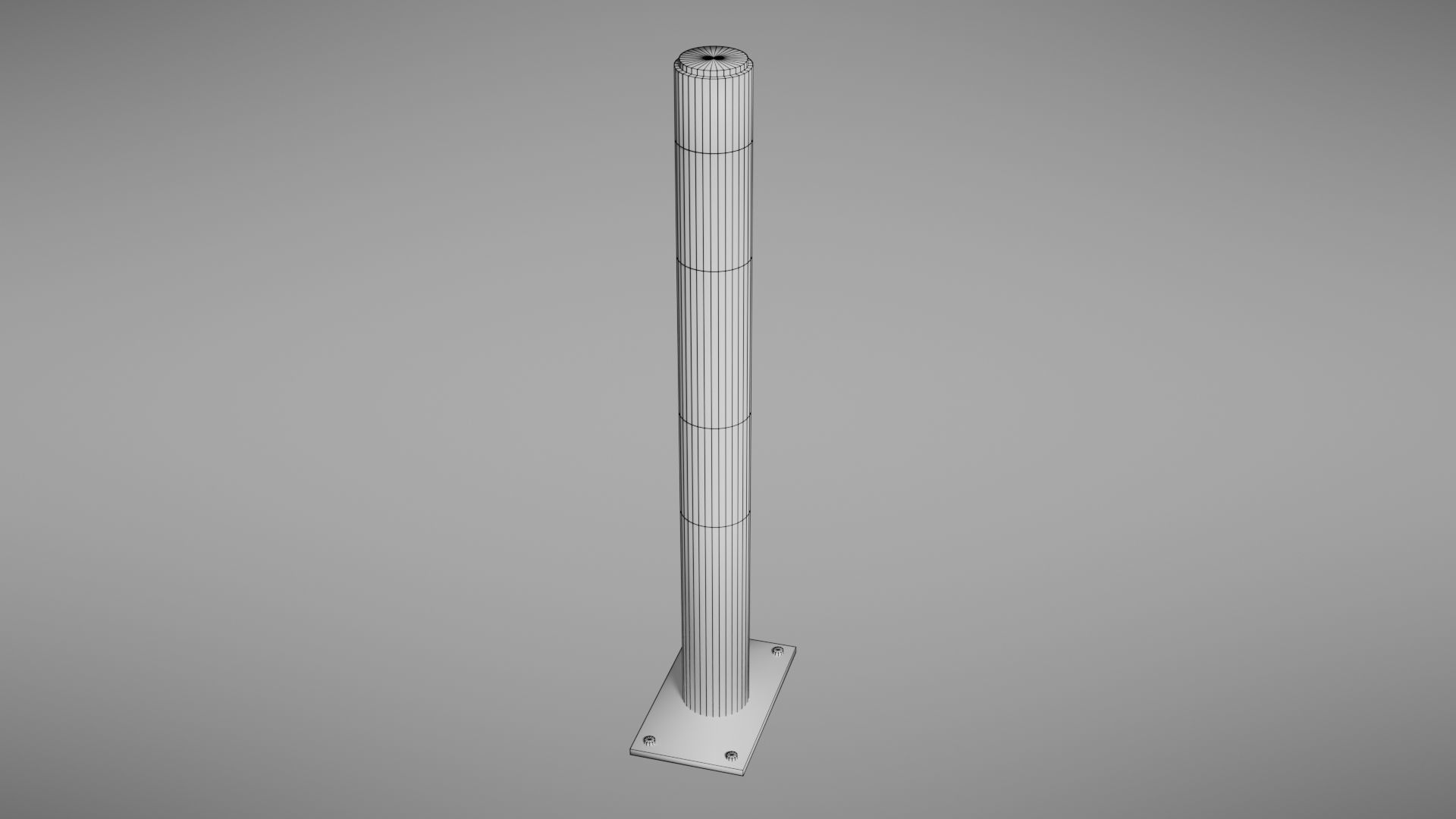 Parking post Low-poly 3D model_30