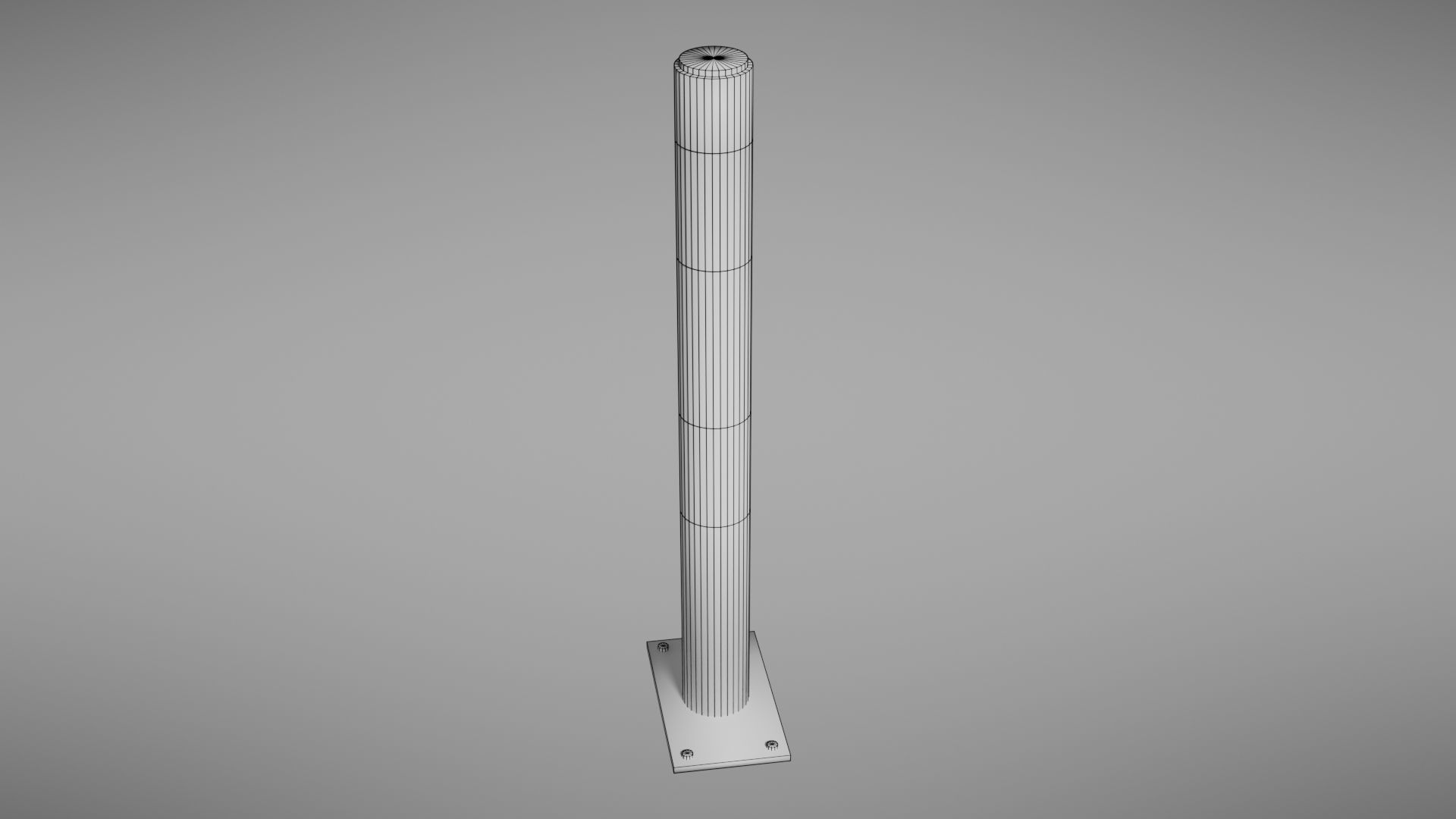 Parking post Low-poly 3D model_31