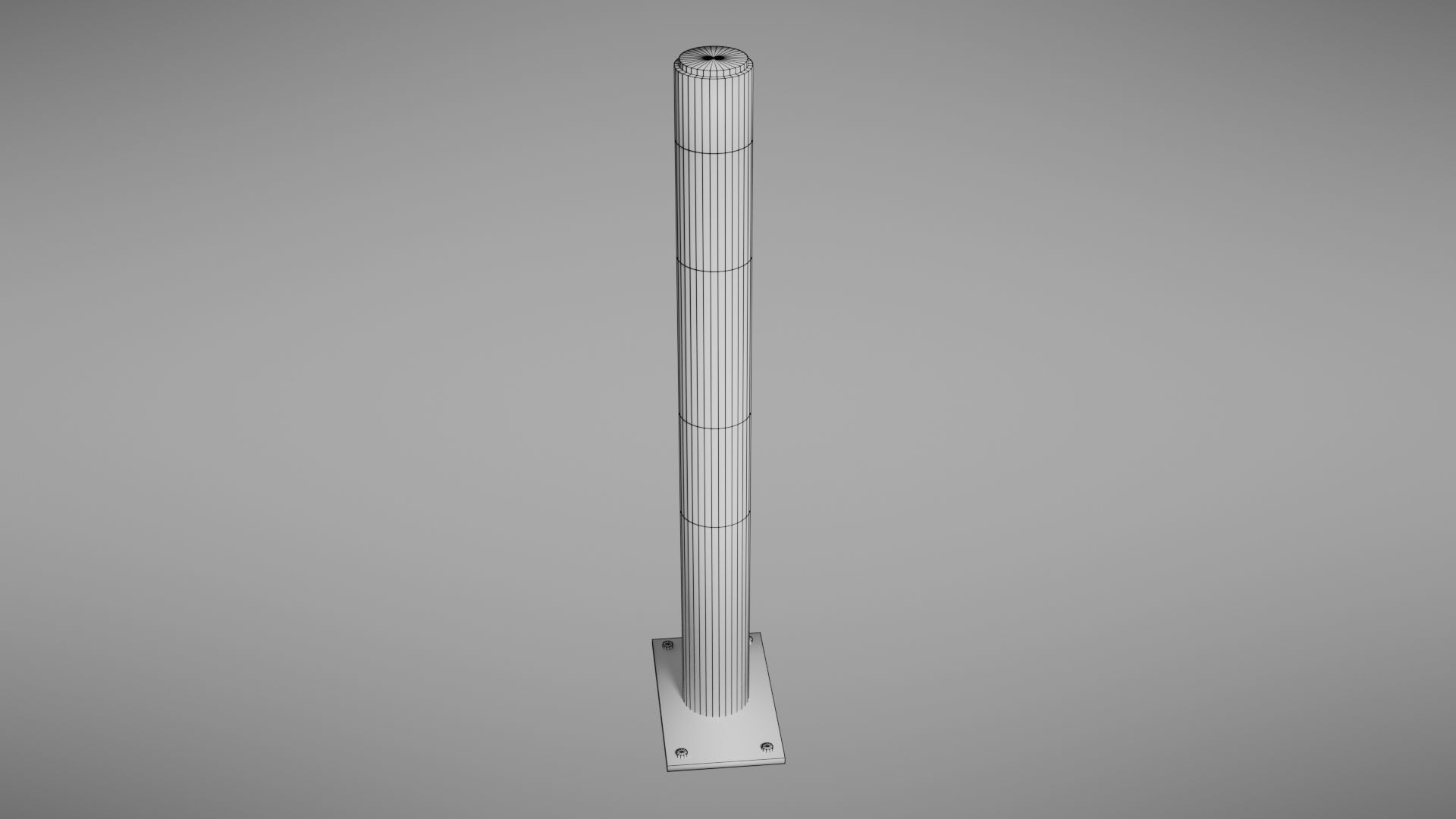 Parking post Low-poly 3D model_38