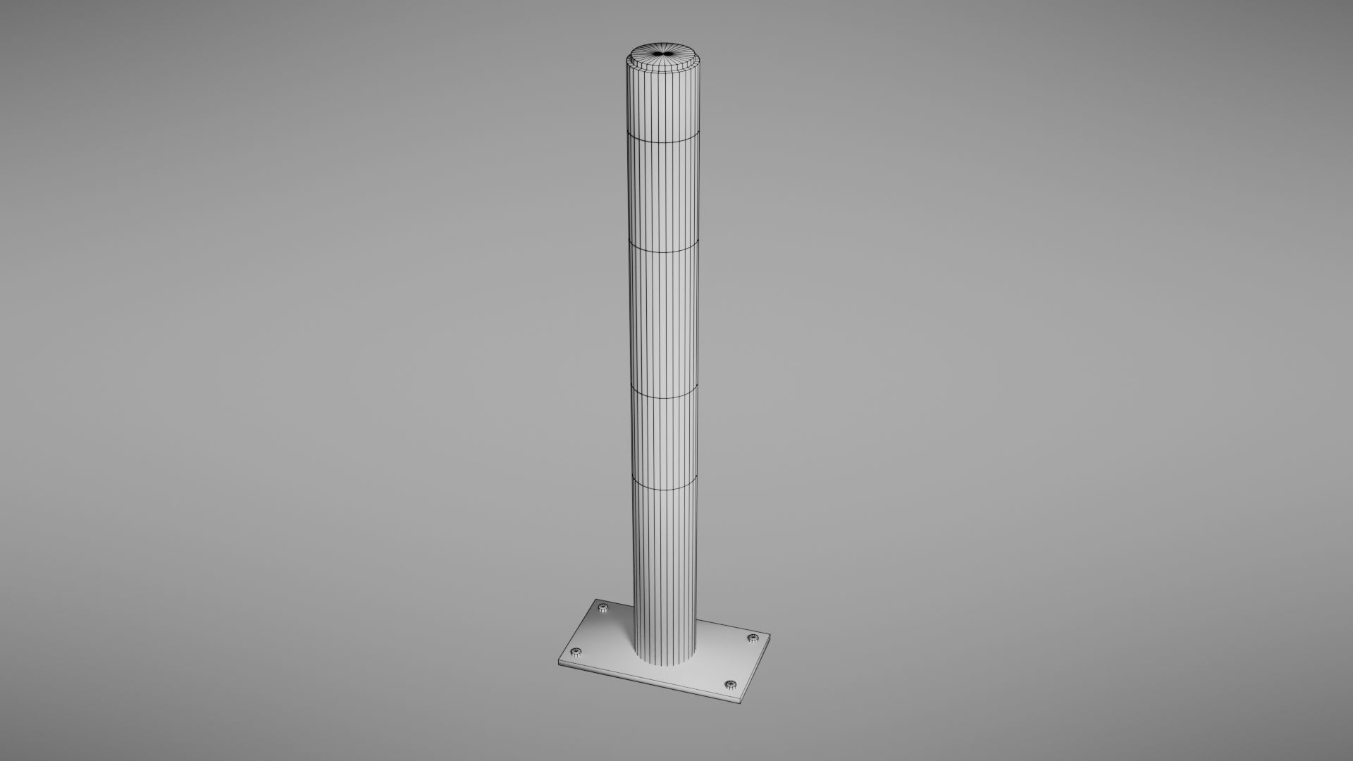 Parking post Low-poly 3D model_25