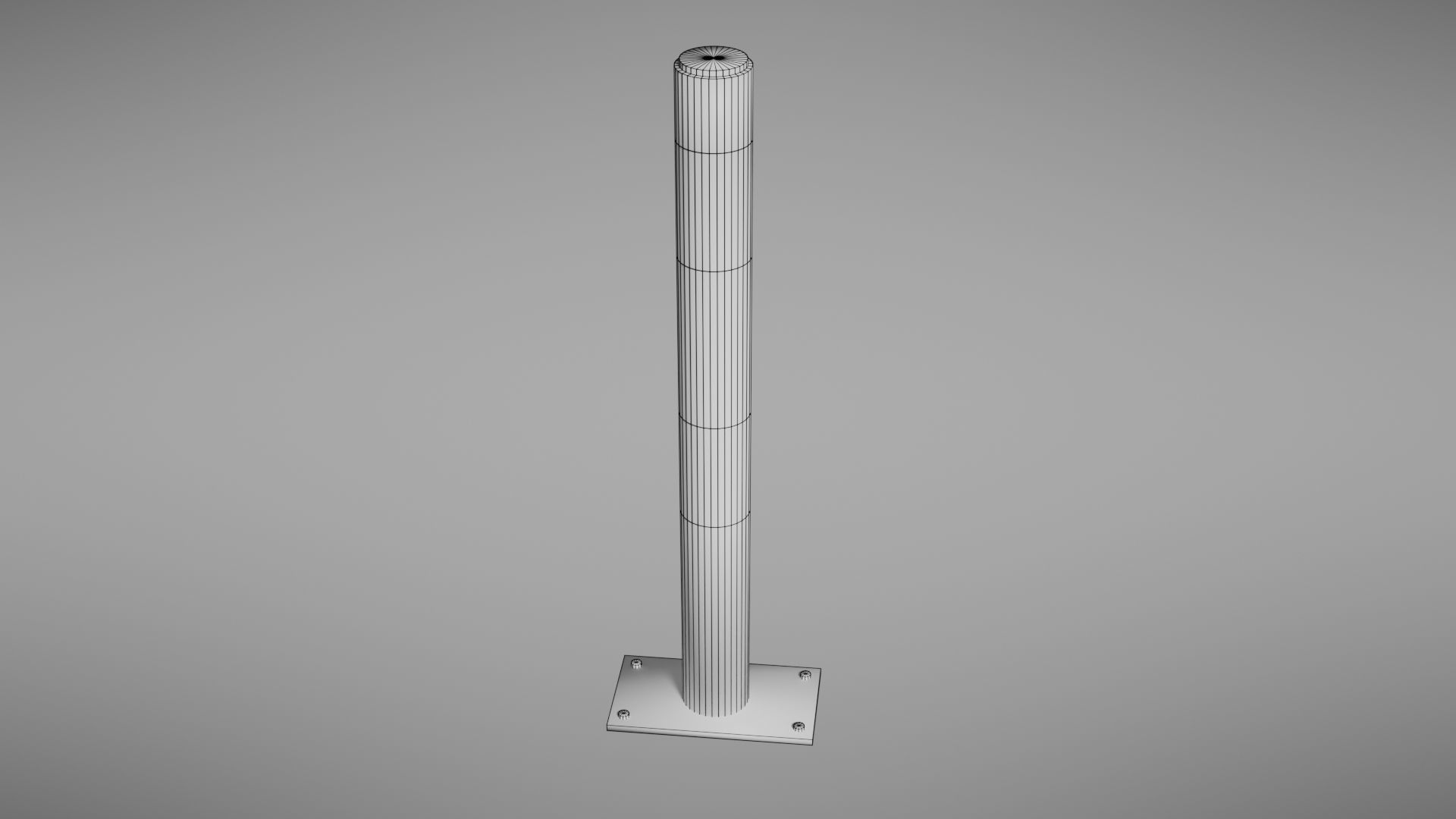 Parking post Low-poly 3D model_26