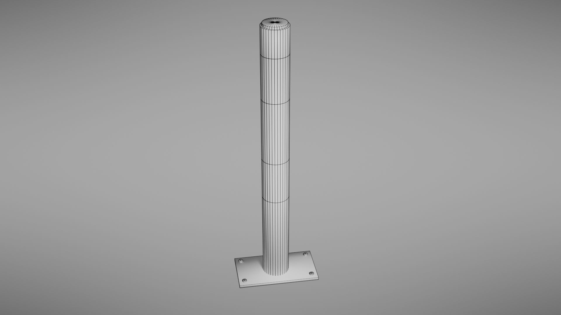 Parking post Low-poly 3D model_27