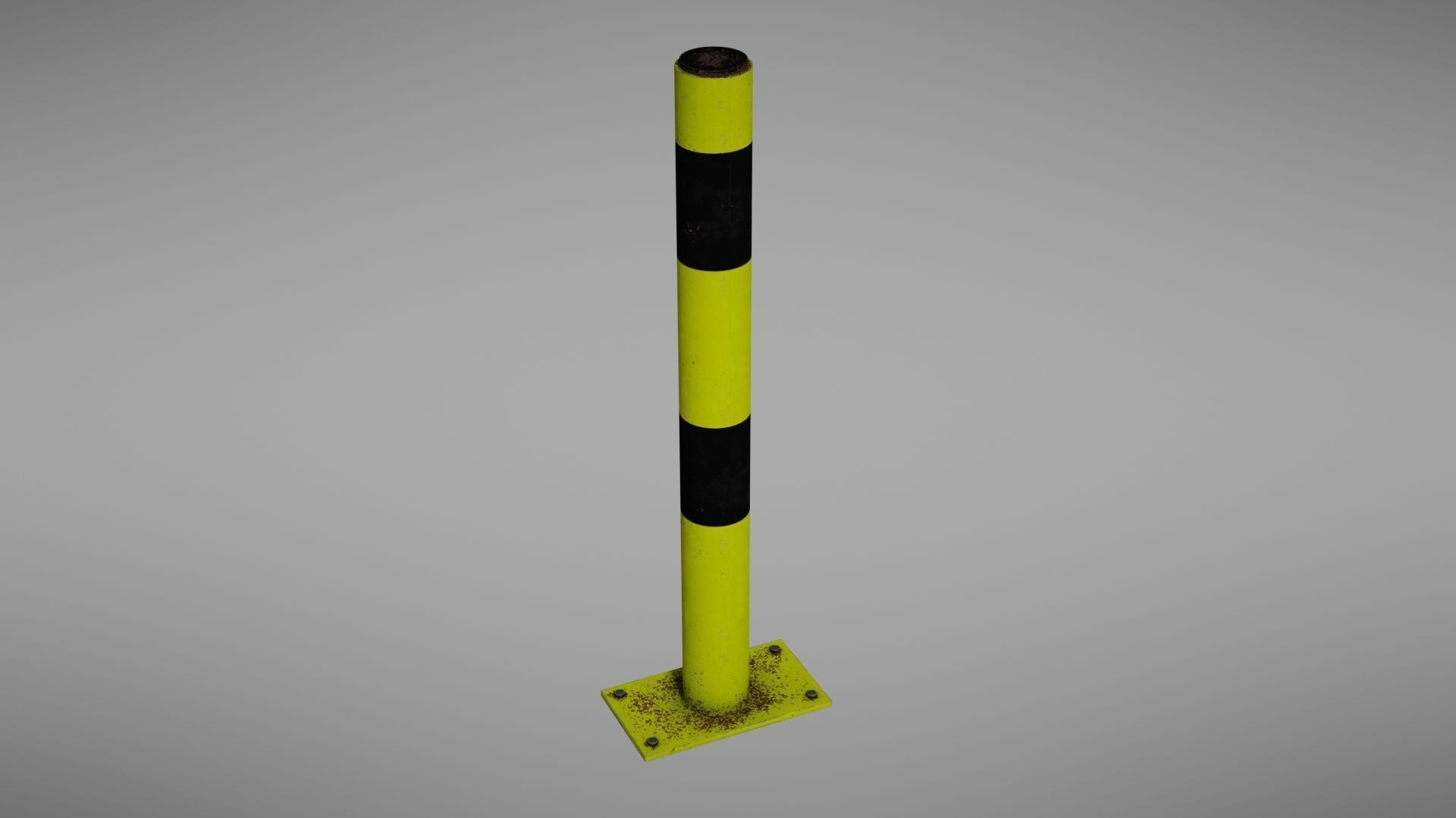 Parking post Low-poly 3D model_15