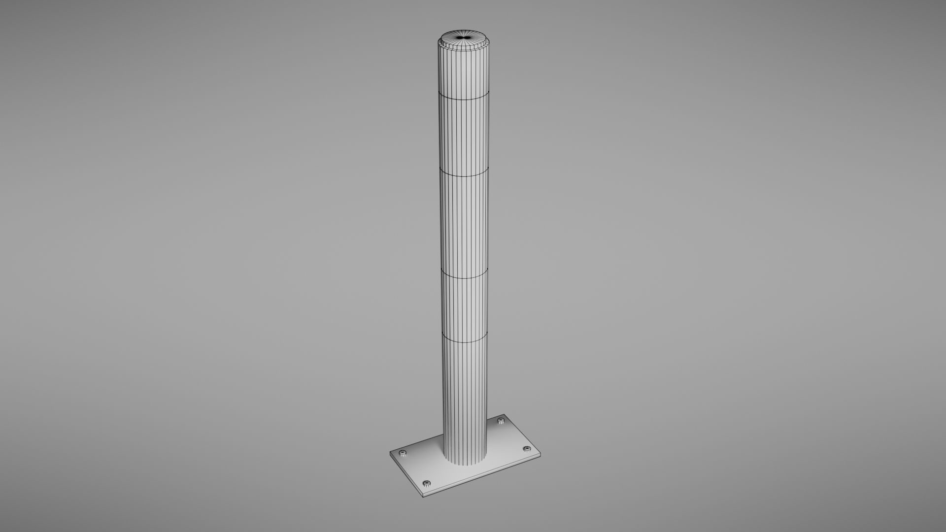 Parking post Low-poly 3D model_28