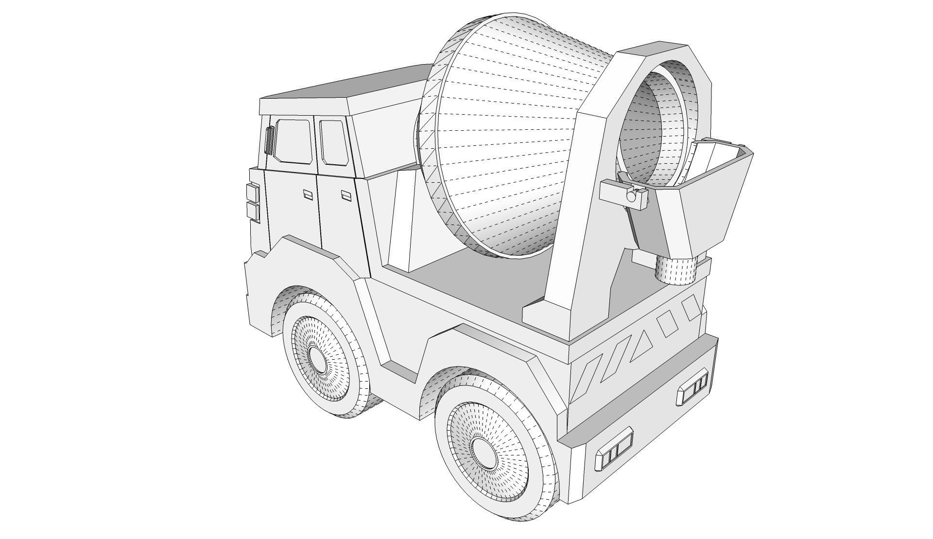 Toy Cement Mixer 3D model_15