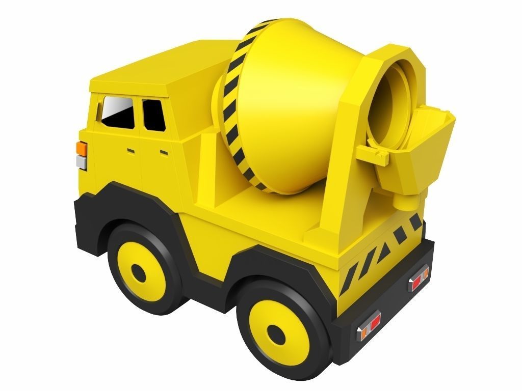 Toy Cement Mixer 3D model_9