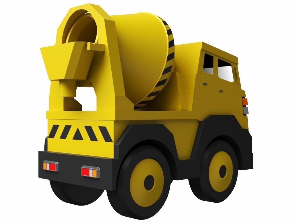 Toy Cement Mixer 3D model_2