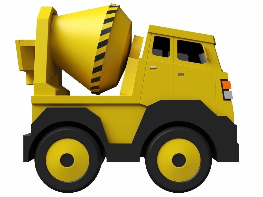 Toy Cement Mixer 3D model_1