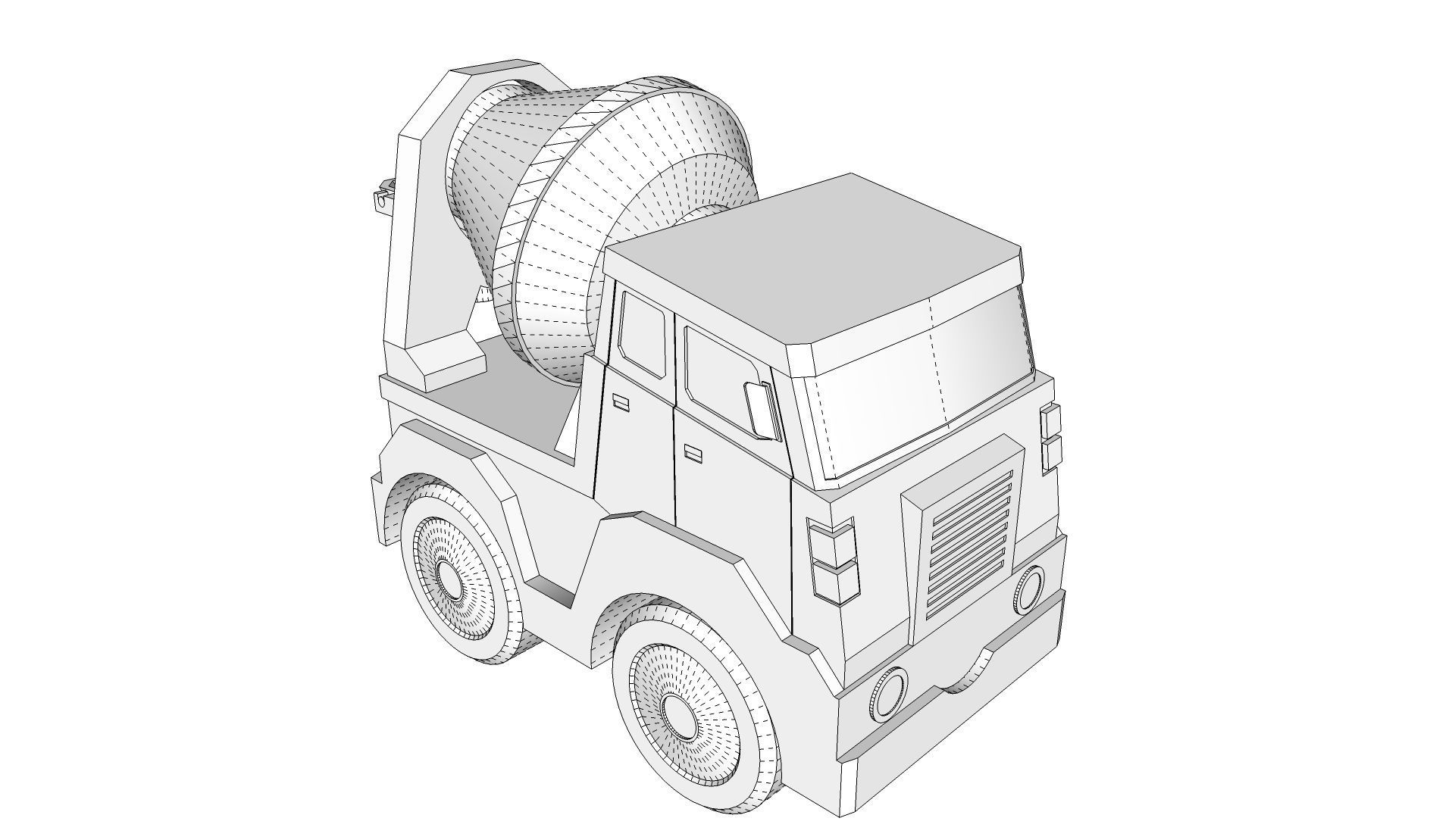 Toy Cement Mixer 3D model_13