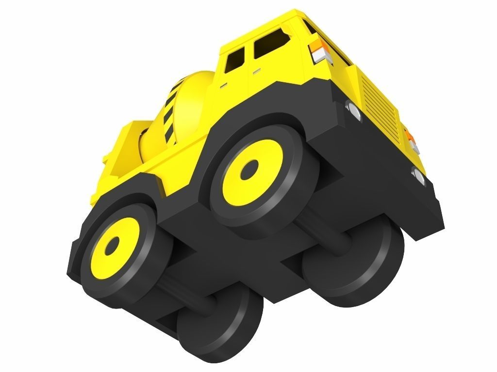 Toy Cement Mixer 3D model_10