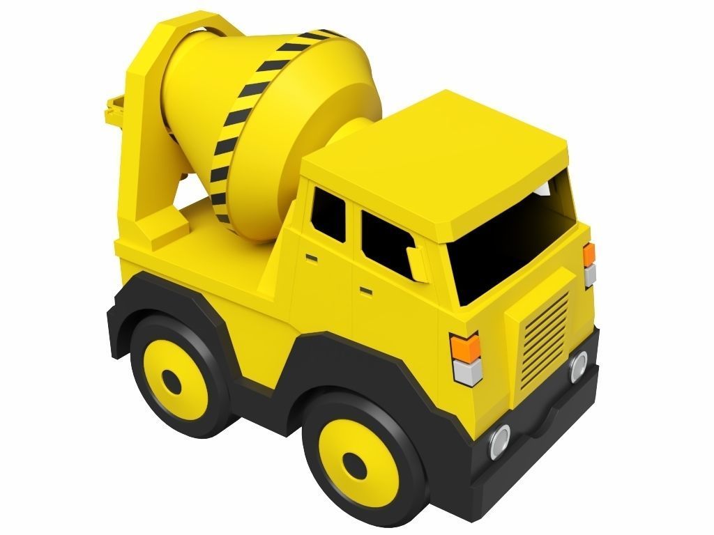 Toy Cement Mixer 3D model_8