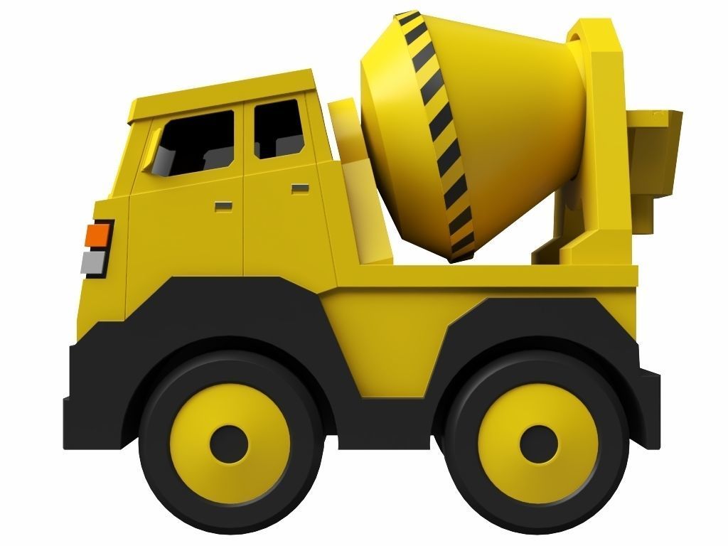 Toy Cement Mixer 3D model_5