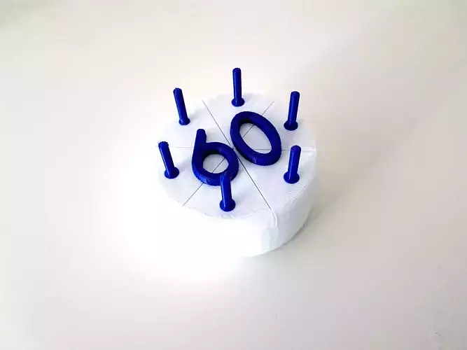 Birthday Cake 60 3D print model