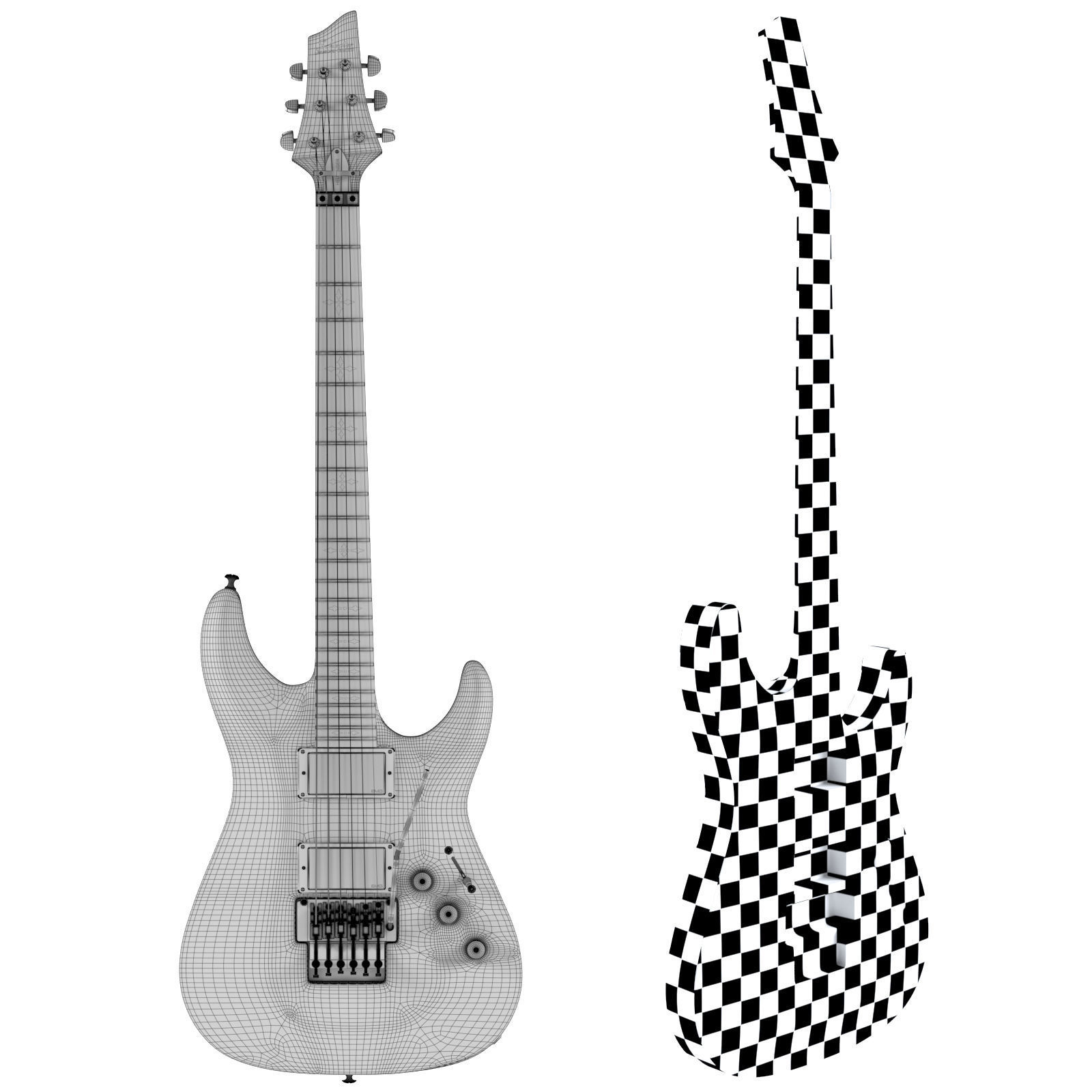 Schecter Hellraiser 3D model_4