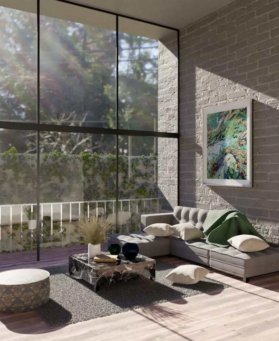 Living room Interior Design 3D model_0