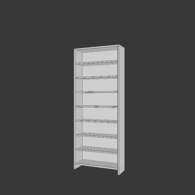 Bookcase Free 3D model_1
