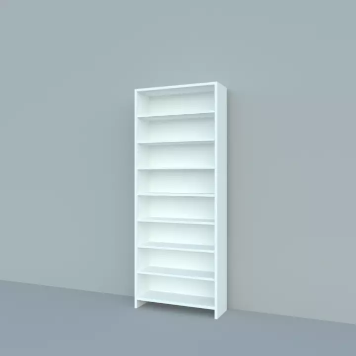 Bookcase Free 3D model_0