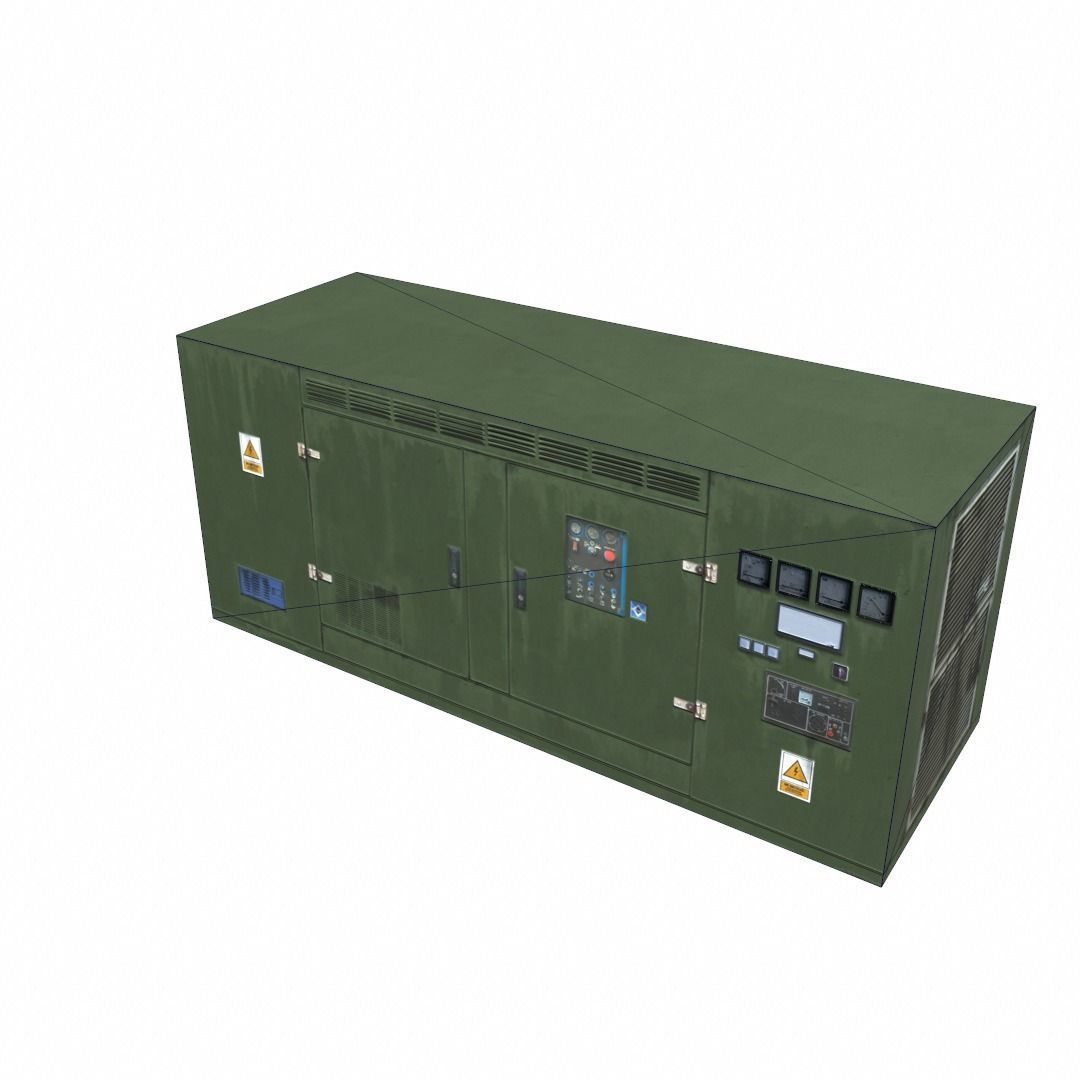 Power machine   Low-poly 3D model_5