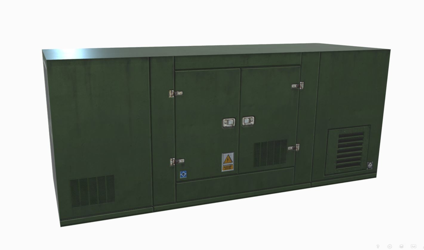 Power machine   Low-poly 3D model_1