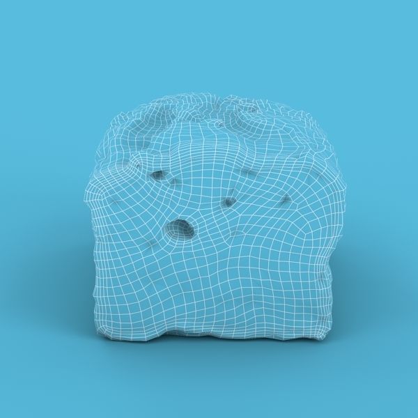 Peace of bread 4 3D model_2