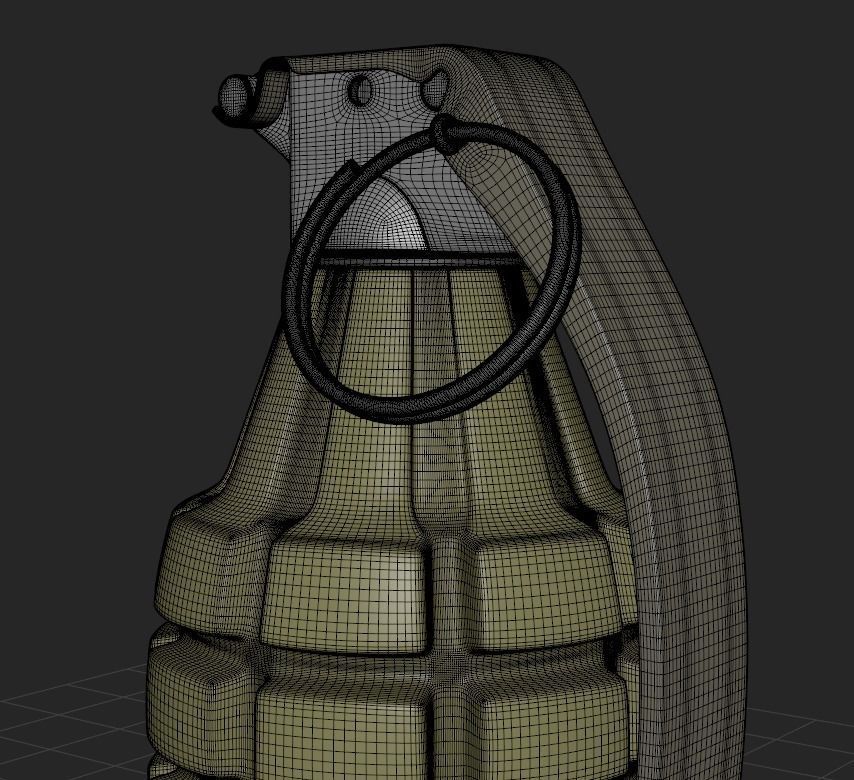American Frag hand grenade MK2 3D model_8