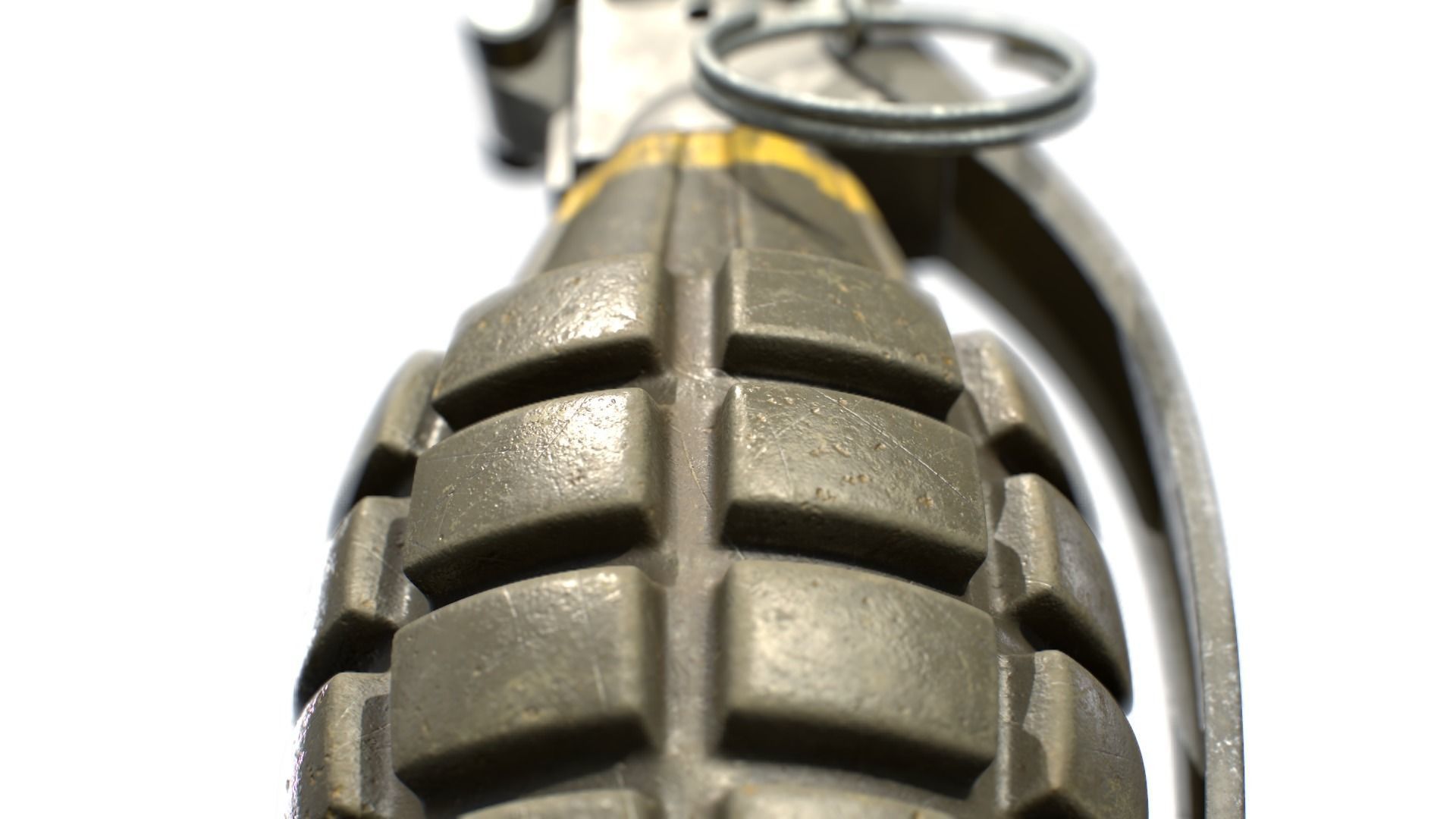 American Frag hand grenade MK2 3D model_4