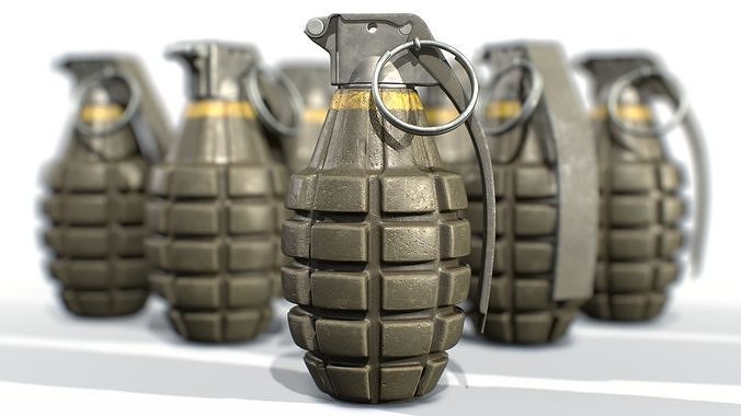 American Frag hand grenade MK2 3D model