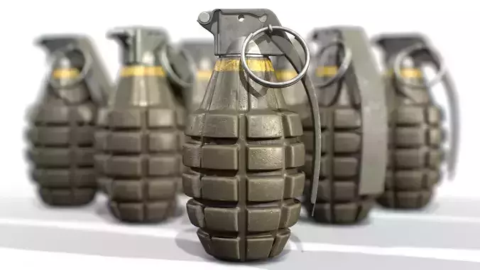 American Frag hand grenade MK2 3D model