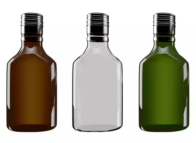 Glass bottle Free low-poly 3D model