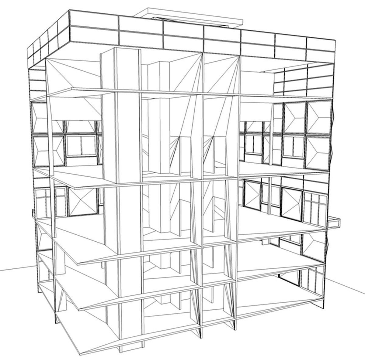 Building Hospital 3D model_7