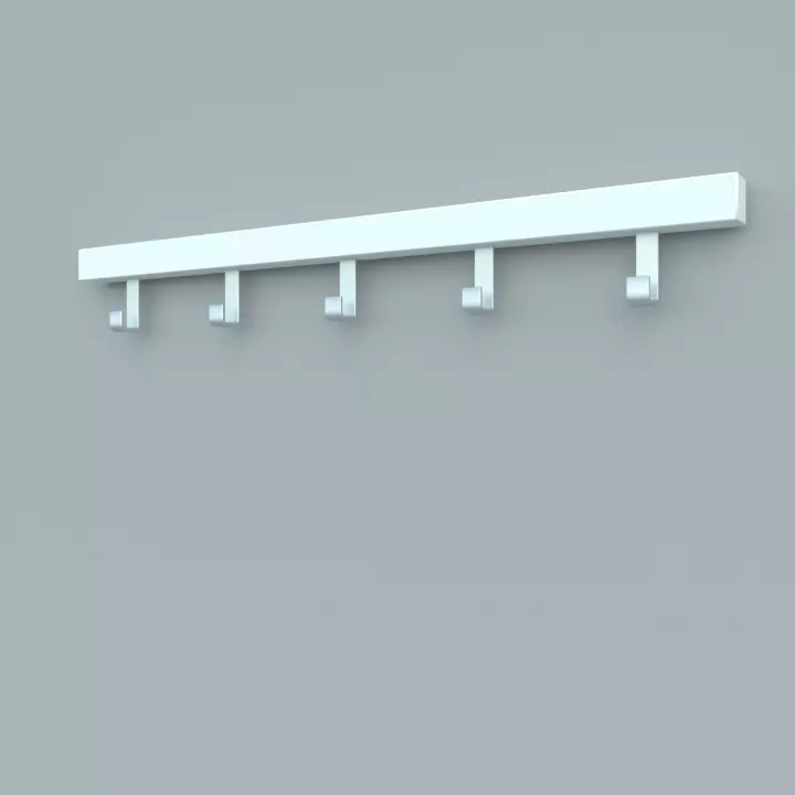 Wall rack with knobs Free 3D model
