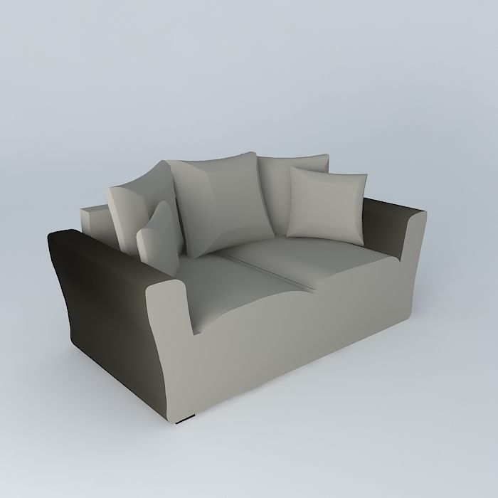 2 3 seat sofa taupe BALTHAZAR 3D model