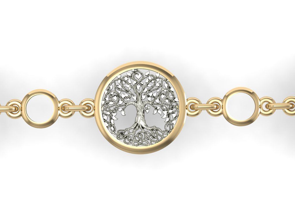 beautiful  bracelet tree of life  3D print model_1