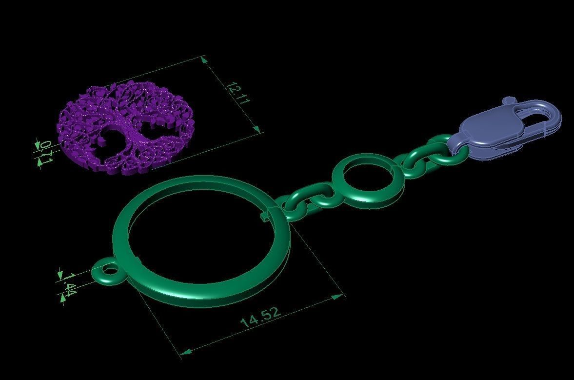 beautiful  bracelet tree of life  3D print model_8