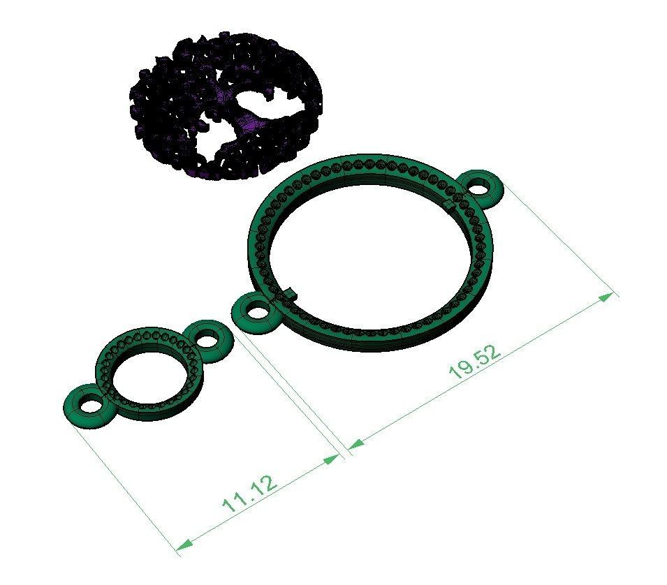 beautiful  bracelet tree of life  3D print model_6