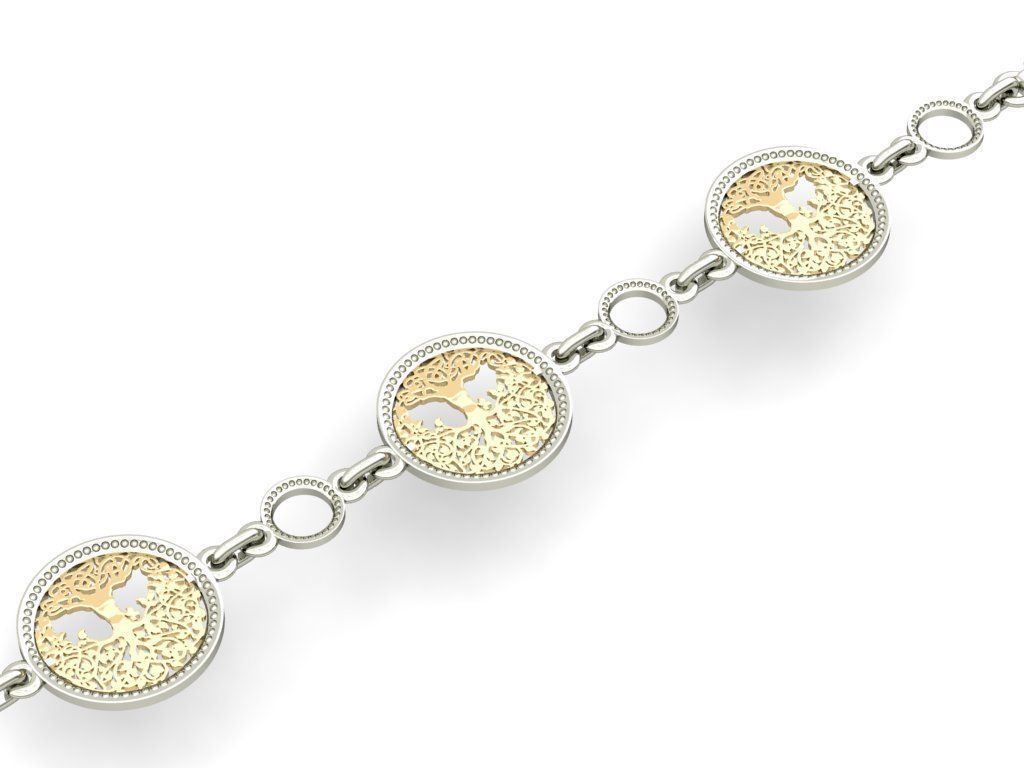 beautiful  bracelet tree of life  3D print model_9