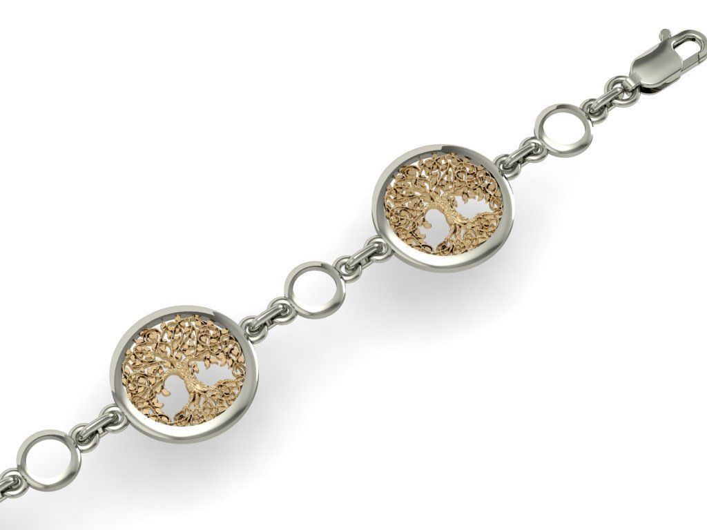 beautiful  bracelet tree of life  3D print model_2