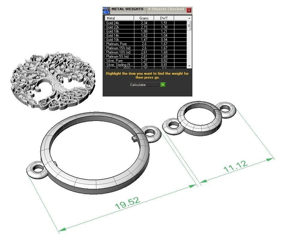 beautiful  bracelet tree of life  3D print model_7
