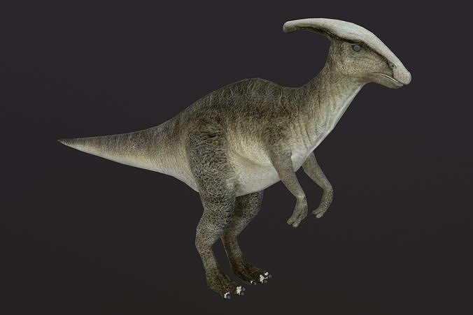 Hadrosaur dinosaur Low-poly 3D model