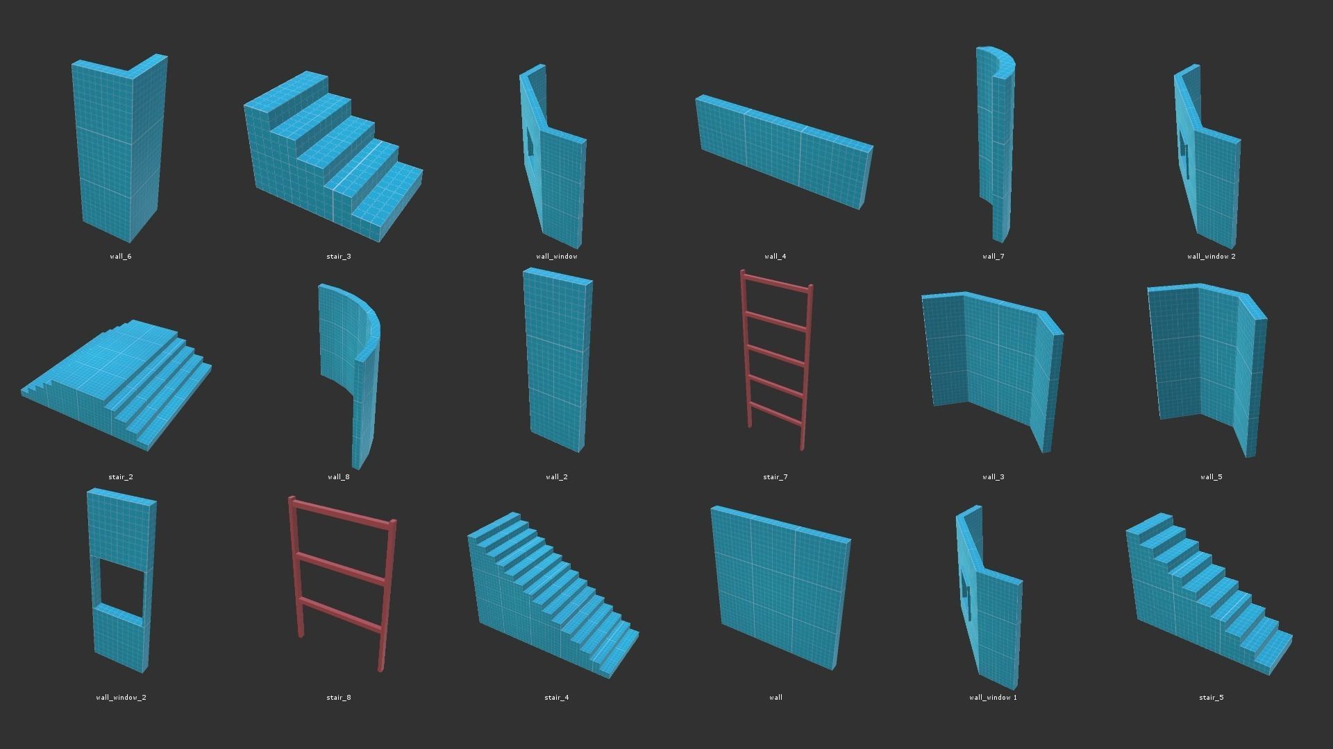 LOW POLY WORLD - PROTOTYPE PACK Low-poly 3D model_13
