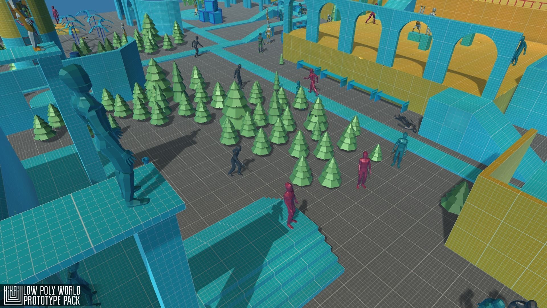 LOW POLY WORLD - PROTOTYPE PACK Low-poly 3D model_6