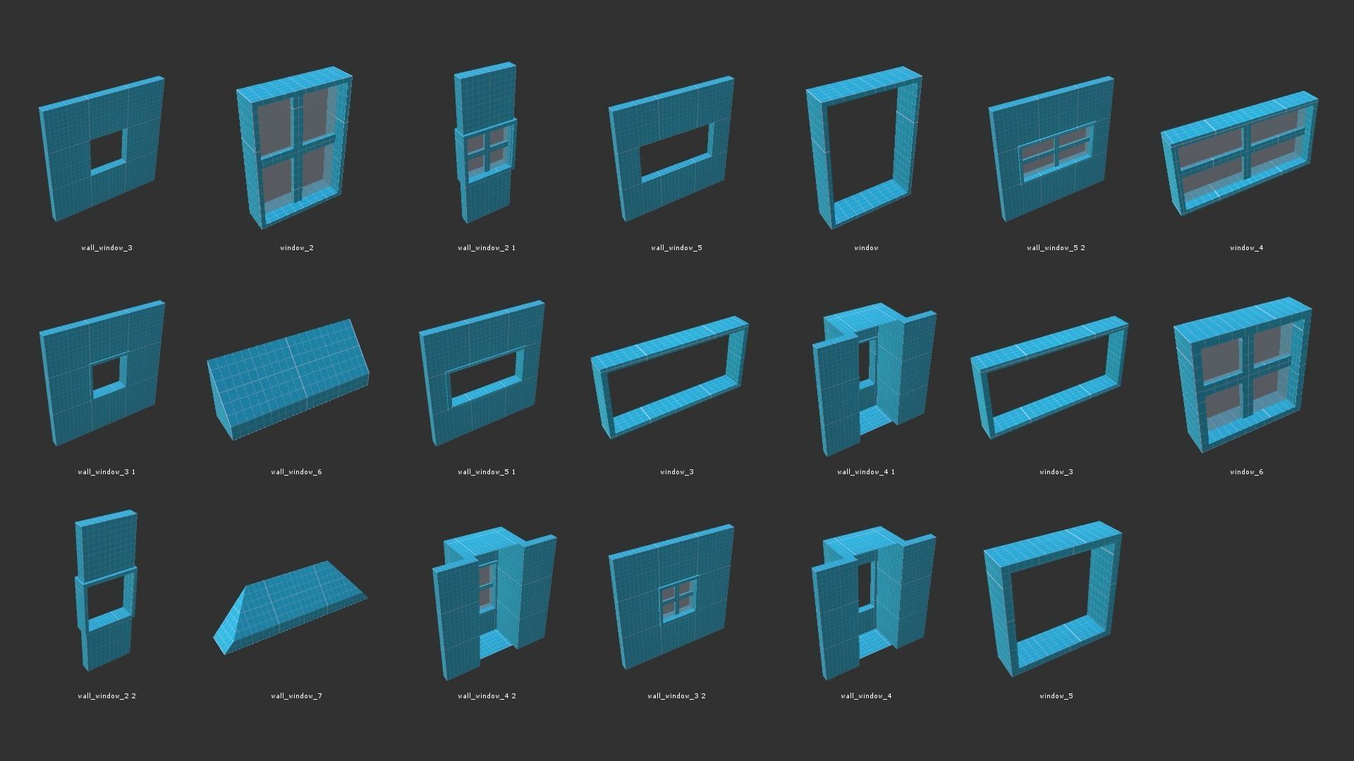 LOW POLY WORLD - PROTOTYPE PACK Low-poly 3D model_12