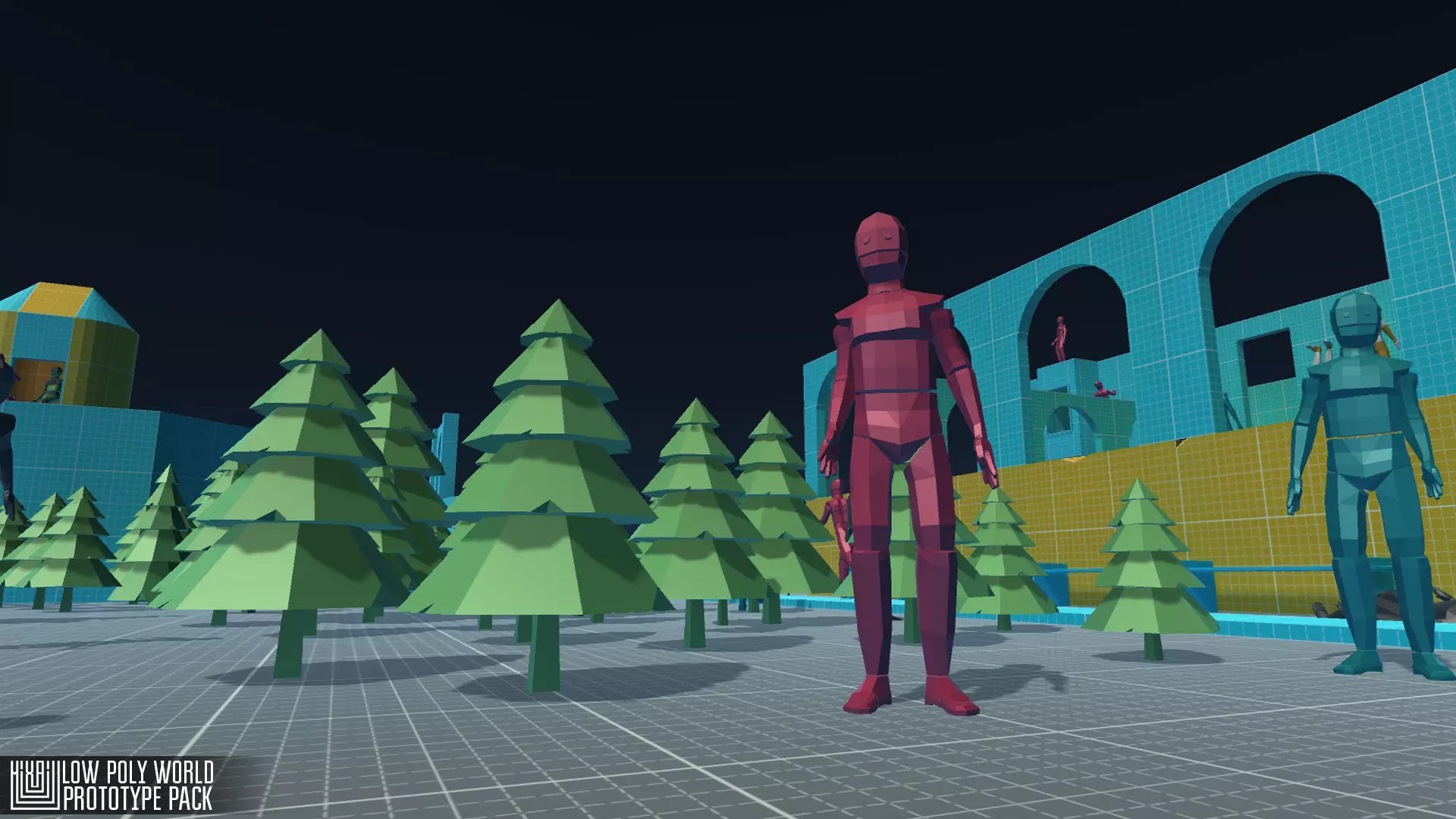 LOW POLY WORLD - PROTOTYPE PACK Low-poly 3D model_0