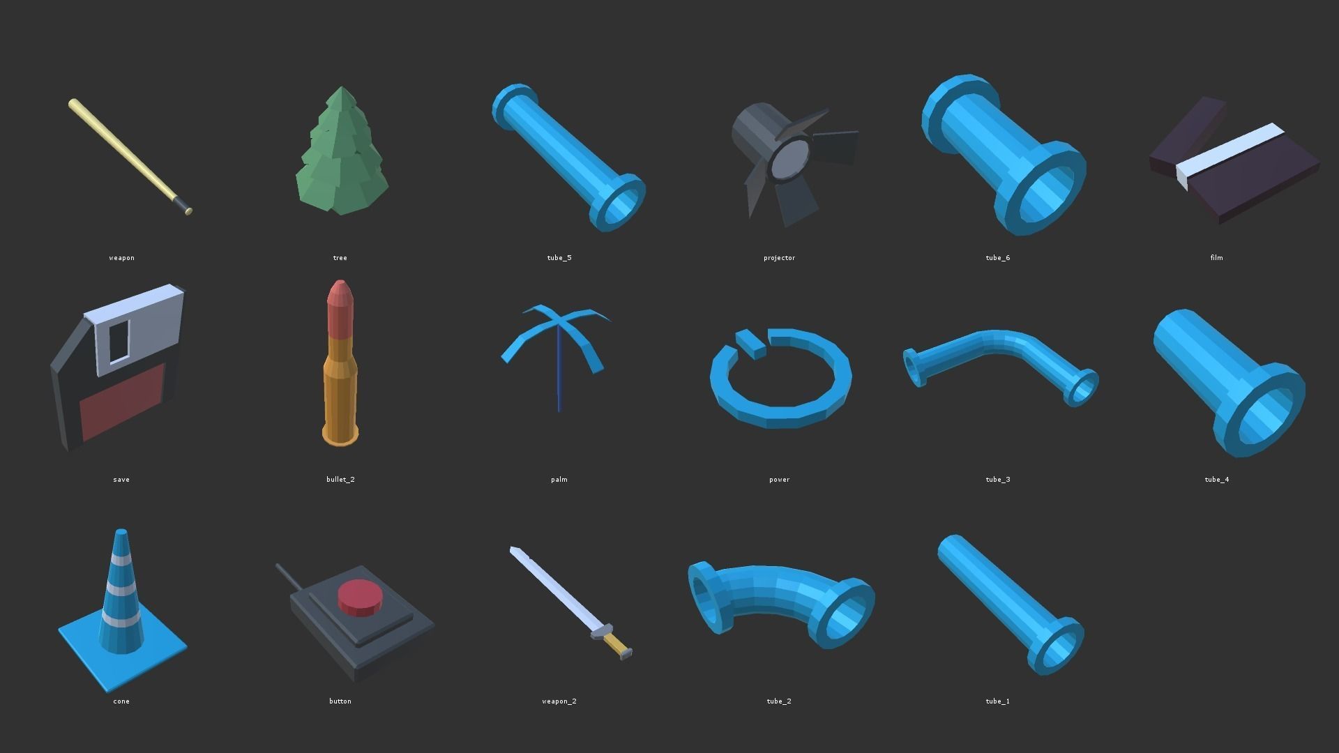 LOW POLY WORLD - PROTOTYPE PACK Low-poly 3D model_7