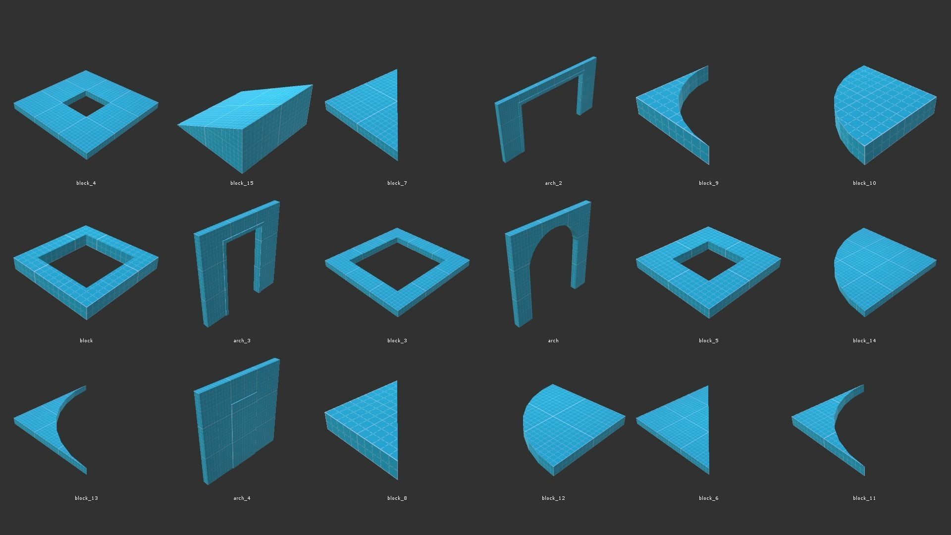 LOW POLY WORLD - PROTOTYPE PACK Low-poly 3D model_16